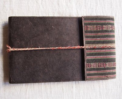 画像1: ネパール手漉紙ブータン古布ノート