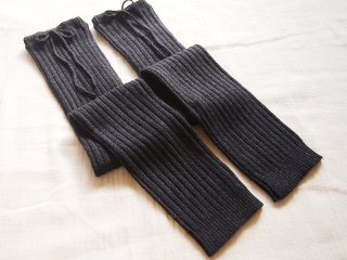 レディス］ウールカシミヤ レッグウォーマー［膝上・60cm］灰 - ai,