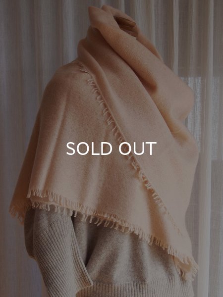 画像1: カシミヤ・フェルトストール［桃］ (1)